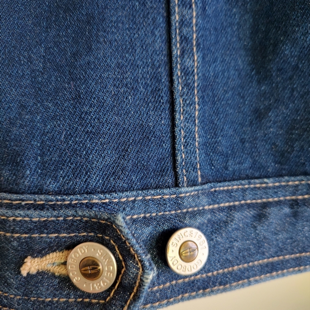 Godbody Men's Blue Denim Jacket - Picture 8 of 8